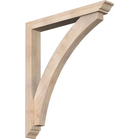 Ekena Millwork Thorton Traditional Smooth Bracket w/ Offset Brace, Douglas Fir, 5 1/2"W x 42"D x 48"H BKT0604X42X48THR01SDF